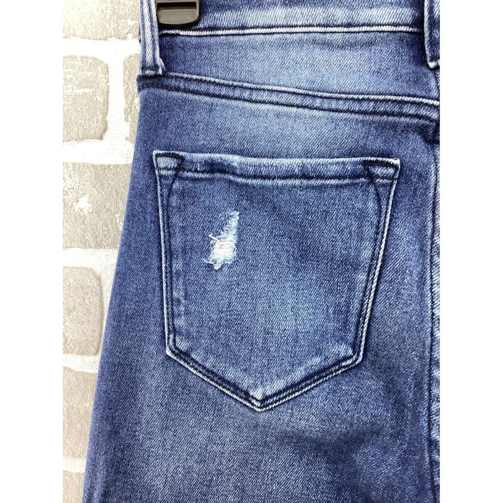 KanCan Maurices High Rise Flare Jeans Distressed Raw Hem Denim Size 26 165755 - Picture 8 of 8